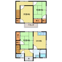 本川内堀田借家の物件間取画像